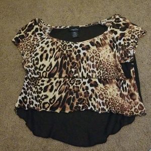 Sheer black back blouse